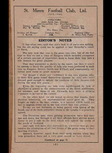 St. Mirren v QoS 1939